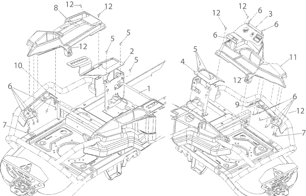 Platform Diagram and Parts List for 2022 Yard Machines Lawn Tractor